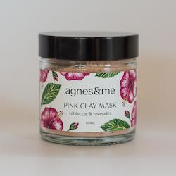 Pink Clay Mask with Organic Hibiscus Powder 60mls