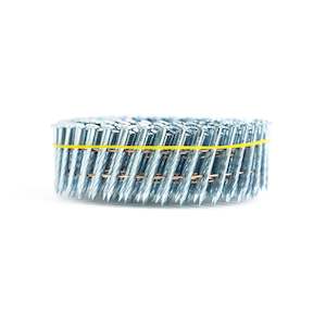 Building supplies: 15° WIRE COLLATED HARDENED COIL NAILS - SCREW SHANK