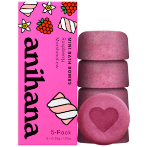 Raspberry Marshmellow Mini Bath Bombs 5-Pack