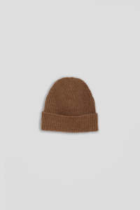 Cashmere Fisherman Rib Beanie