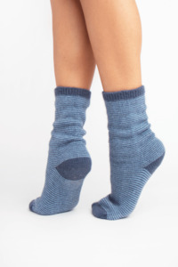 Cafe: Nimbus Possum Merino Striped Socks