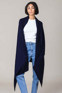 Cashmere Travel Wrap Navy