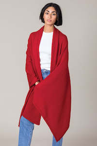 Cafe: Cashmere Travel Wrap in Ruby Red