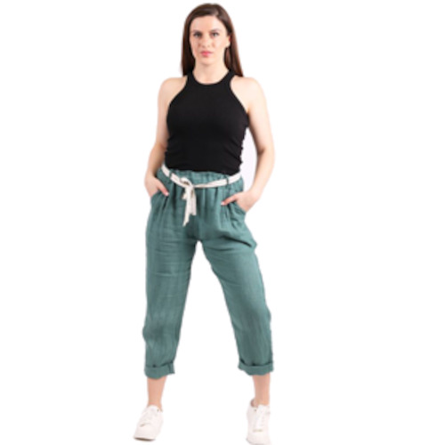 BEAU Marcella Linen Trousers Sage