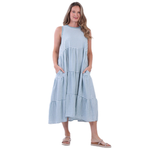 Chemist shop - pharmacy: BEAU Jordyn Gingham Dress Sage