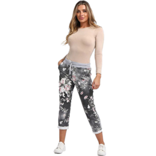 Chemist shop - pharmacy: BEAU Denver Floral Trousers Black