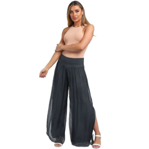 Chemist shop - pharmacy: BEAU Skylar Silk Trousers Charcoal