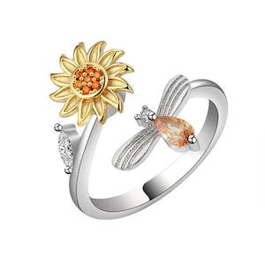 Sunflower Anxiety Fidget Ring