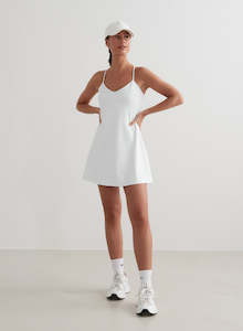 WHITE SENSE STRAP DRESS