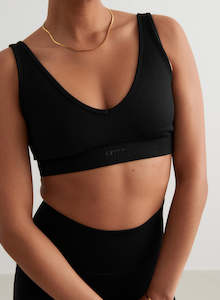 Black Shape Seamless Deep Cut Bra