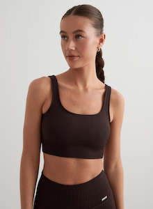 Cacao Ribbed Seamless Bra