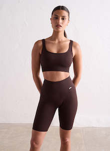 Clothing: Cacao Ribbed Seamless Biker Shorts