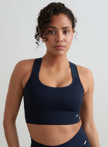 Clothing: Navy High Support Ribbed Bra