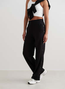 Black Comfy Modal Buttoned Pants