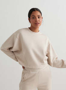 Café Au Lait Comfy Modal Block Sweatshirt