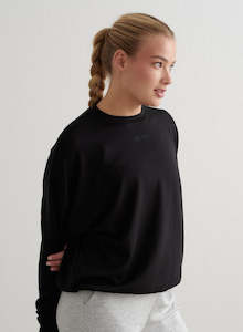 Clothing: Black Comfy Modal Sweatshirt