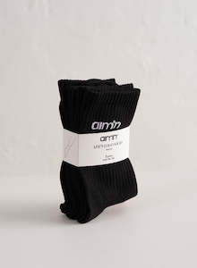 Clothing: Black aim'n Logo Socks 3-pack