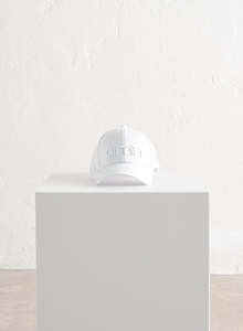 Clothing: White Logo Cap