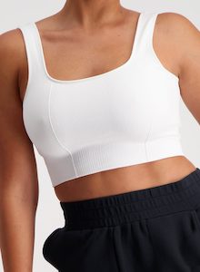 Clothing: White Luxe Seamless Bra