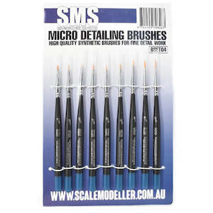 Micro Detailing Brush Set (Synthetic) 9 Pcs