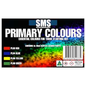 AIRBRUSH PAINT PRIMARY COLOUR SET SMS