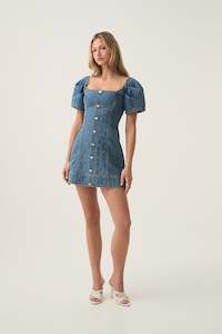 Womenswear: Nika Logo Denim Mini Dress