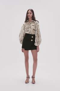 Womenswear: Realm Wrap Front Mini Skirt