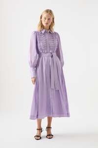 Womenswear: Iris Pleated Bib Midi Dress