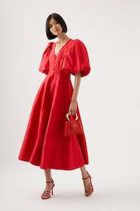 Womenswear: Dusk Puff Sleeve Midi Dress