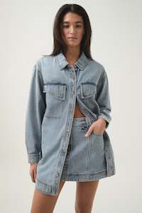 Womenswear: Corie Longline Denim Shirt