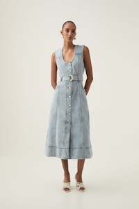 Aura Denim Midi Dress