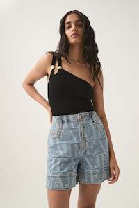 Nostalgia Jacquard Denim Short