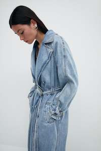 Zariah Denim Trench