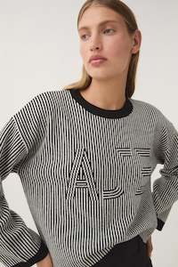 Womenswear: Sutton Stripe Logo Knit