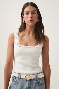 Tazia Crocheted Edge Tank