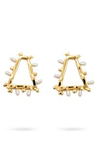 Womenswear: Descend Mini Pearl Hoop Stud