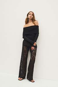 Kosmo Tuxedo Lace Pant