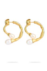 Womenswear: Ramona Pearl Bar Hoop