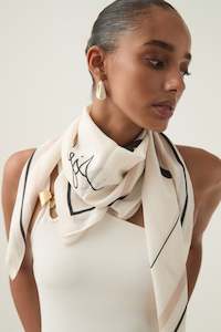 Womenswear: Emmy Silk Logo Scarf