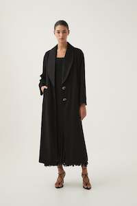 Kara Long Line Crepe Coat