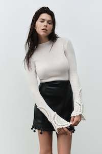 Womenswear: Mosaic Crochet Detail Knit