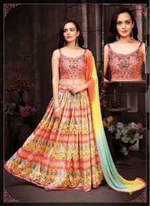 Satin Silk Readymade Lehenga Choli