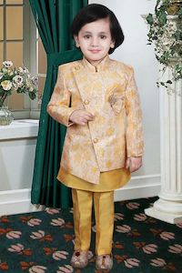 Kids Boy Indo Western Suit & Kurta Pajama Combo