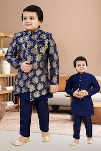 Kids Boy Indo Western Suit & Kurta Pajama Combo