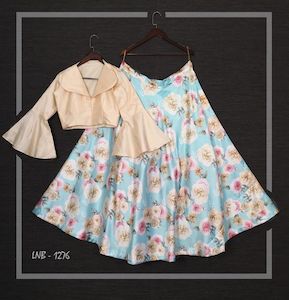 Floral Skirt With Aliya Style Blouse