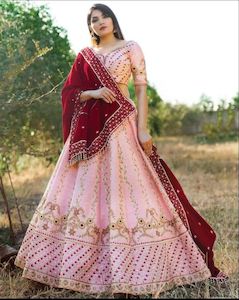 Party Wear Semi Stitched Lehenga Choli