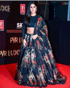 Katrina Kaif Print Semi Stitched Lehenga