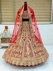 Designer Semi Stitched Bridal Shaded Lehenga Choli