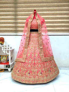 Designer Semi Stitched Bridal Shaded Lehenga Choli