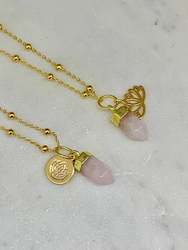 Womenswear: Mini Rose Quartz Pendant